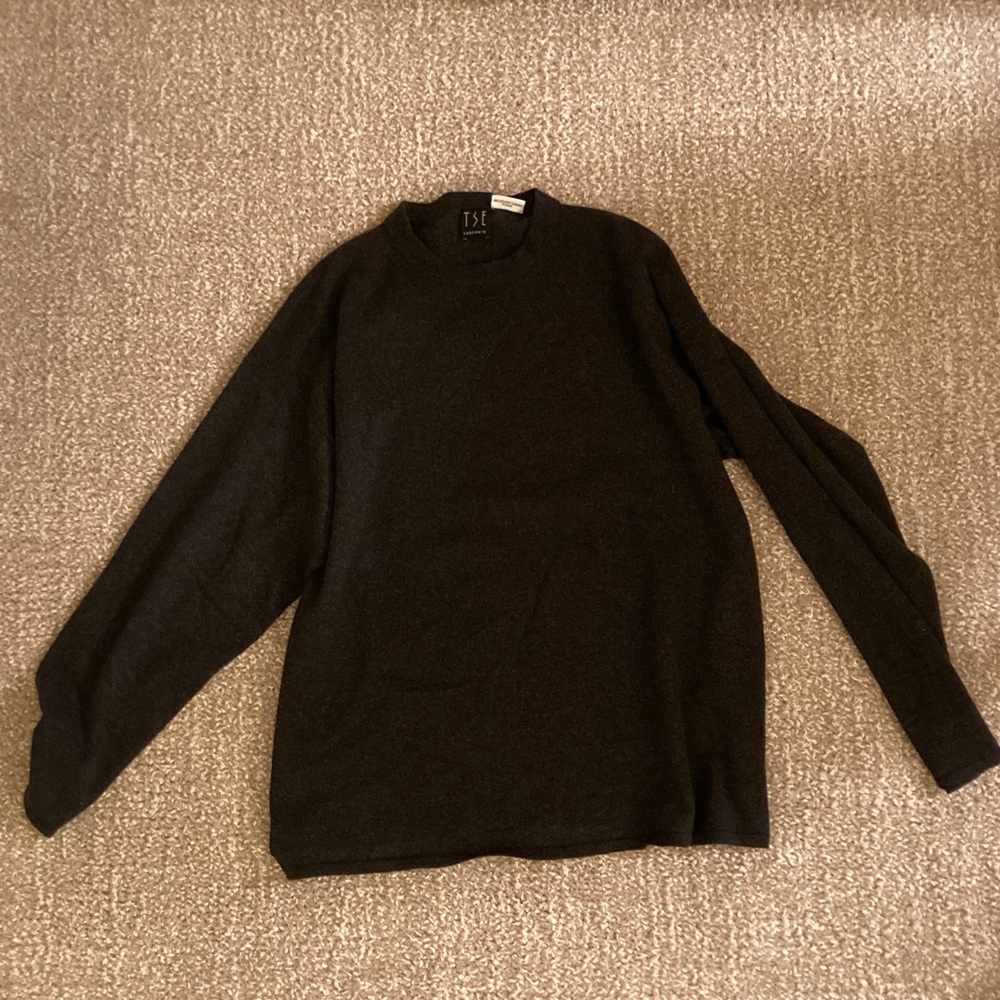 TSE Cashmere 100% cashmere charcosl grey sweater